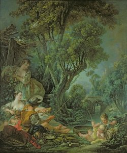 A horgász, 1759 alkotó: François Boucher